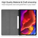 For Lenovo Yoga Pad Pro 13 inch YF K606F Custer Texture Horizontal Flip PU Leather Case with Holder(Sky Blue)