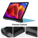 For Lenovo Yoga Pad Pro 13 inch YF K606F Custer Texture Horizontal Flip PU Leather Case with Holder(Sky Blue)