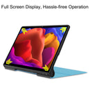 For Lenovo Yoga Pad Pro 13 inch YF K606F Custer Texture Horizontal Flip PU Leather Case with Holder(Sky Blue)