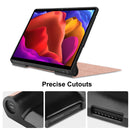 For Lenovo Yoga Pad Pro 13 inch YF K606F Custer Texture Horizontal Flip PU Leather Case with Holder(Rose Gold)