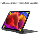 For Lenovo Yoga Pad Pro 13 inch YF K606F Custer Texture Horizontal Flip PU Leather Case with Holder(Grey)