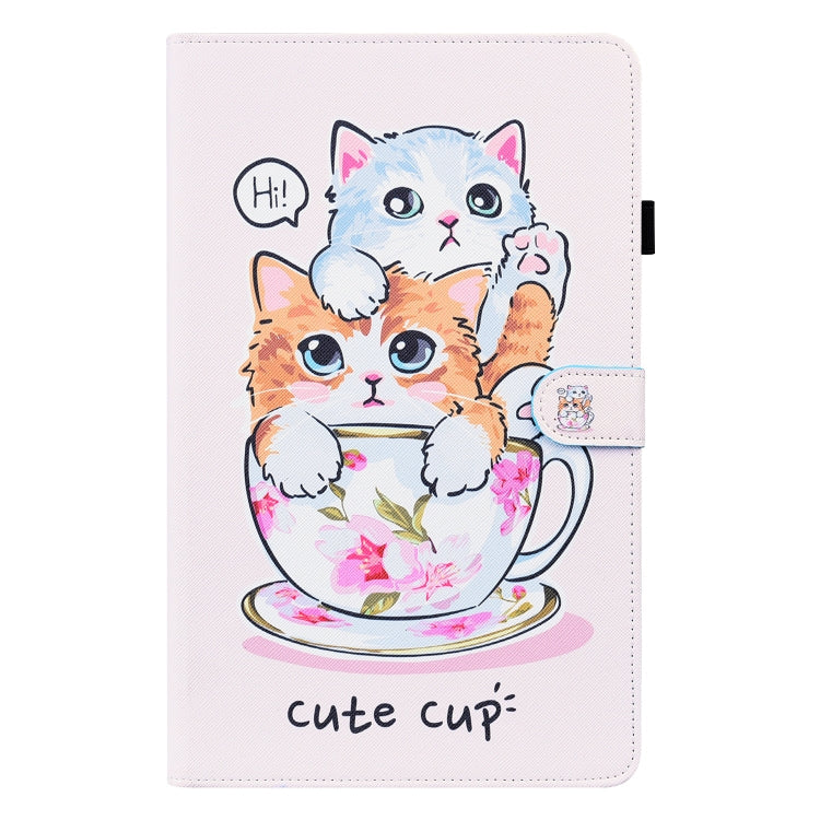 For Lenovo Tab P11 TB-J606F Animal Pattern Horizontal Flip Leather Case with Holder & Card Slots & Photo Frame(Cat Brothers)