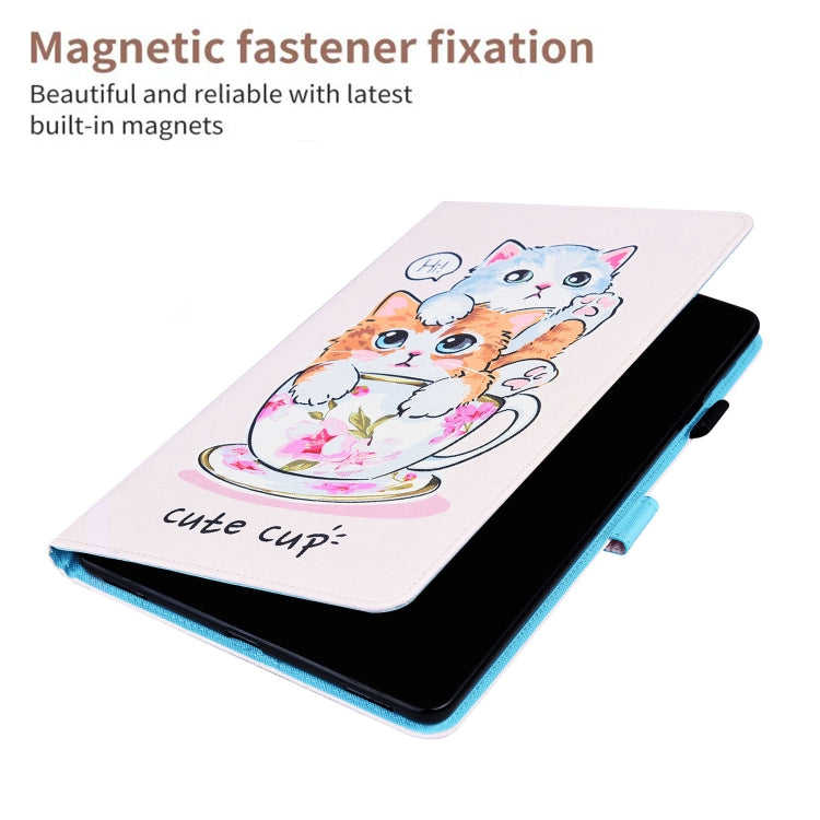 For Lenovo Tab P11 TB-J606F Animal Pattern Horizontal Flip Leather Case with Holder & Card Slots & Photo Frame(Cat Brothers)