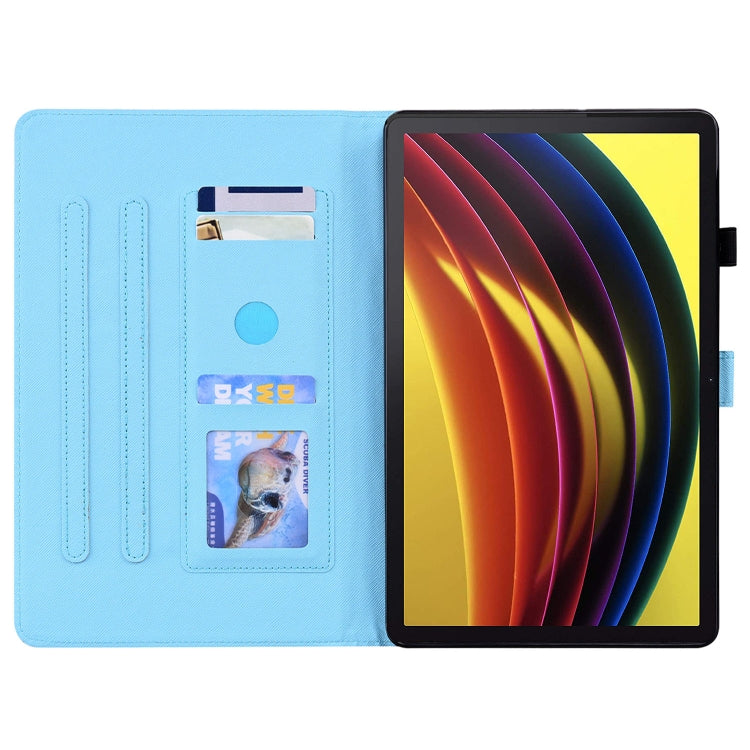 For Lenovo Tab P11 TB-J606F Animal Pattern Horizontal Flip Leather Case with Holder & Card Slots & Photo Frame(Bib Kitten)