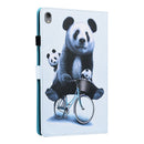 For Lenovo Tab P11 TB-J606F Animal Pattern Horizontal Flip Leather Case with Holder & Card Slots & Photo Frame(Cycling Panda)