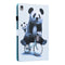 For Lenovo Tab P11 TB-J606F Animal Pattern Horizontal Flip Leather Case with Holder & Card Slots & Photo Frame(Cycling Panda)
