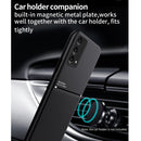 For OPPO K9 Classic Tilt Strip Grain Magnetic Shockproof PC + TPU Case(Dark Green)
