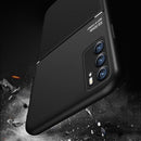 For OPPO Reno6 Pro 5G Classic Tilt Strip Grain Magnetic Shockproof PC + TPU Case(Black)