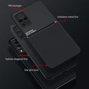 For vivo V21 Classic Tilt Strip Grain Magnetic Shockproof PC + TPU Case(Blue)