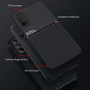 For Xiaomi Redmi Note 10 Pro Classic Tilt Strip Grain Magnetic Shockproof PC + TPU Case(Dark Green)