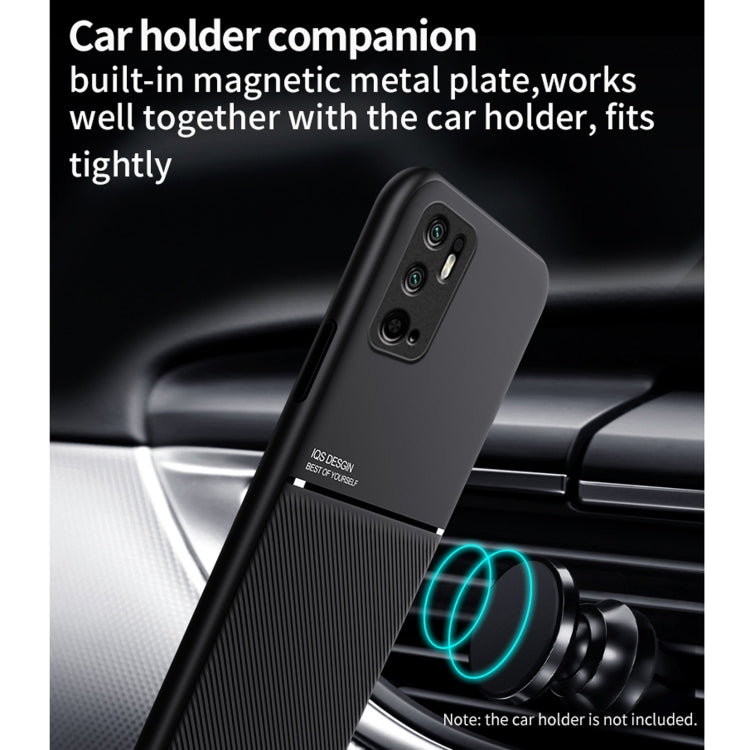 For Xiaomi Redmi Note 10 Pro Classic Tilt Strip Grain Magnetic Shockproof PC + TPU Case(Dark Green)