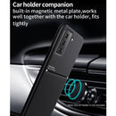 For Samsung Galaxy S21 FE Classic Tilt Strip Grain Magnetic Shockproof PC + TPU Case(Blue)