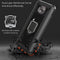 For Motorola Moto G Power 5G 2021 Carbon Fiber Protective Case with 360 Degree Rotating Ring Holder(Black)