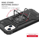 Magnetic Armor Shockproof TPU + PC Case with Metal Ring Holder For iPhone 13(Black)