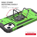 Magnetic Armor Shockproof TPU + PC Case with Metal Ring Holder For iPhone 13(Green)