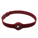 Pet Collar Anti-scratch Shockproof Silicone Protective Cover Case For AirTag(Red Wine)