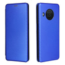 For Nokia X20 Carbon Fiber Texture Horizontal Flip TPU + PC + PU Leather Case with Card Slot(Blue)