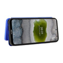 For Nokia X20 Carbon Fiber Texture Horizontal Flip TPU + PC + PU Leather Case with Card Slot(Blue)
