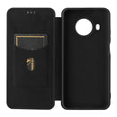 For Nokia X20 Carbon Fiber Texture Horizontal Flip TPU + PC + PU Leather Case with Card Slot(Black)