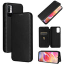 For Xiaomi Poco M3 Pro 5G/4G Carbon Fiber Texture Horizontal Flip TPU + PC + PU Leather Case with Card Slot(Black)
