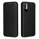 For Xiaomi Poco M3 Pro 5G/4G Carbon Fiber Texture Horizontal Flip TPU + PC + PU Leather Case with Card Slot(Black)