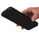 For Xiaomi Poco M3 Pro 5G/4G Carbon Fiber Texture Horizontal Flip TPU + PC + PU Leather Case with Card Slot(Black)