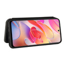 For Xiaomi Poco M3 Pro 5G/4G Carbon Fiber Texture Horizontal Flip TPU + PC + PU Leather Case with Card Slot(Black)