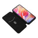 For Xiaomi Poco M3 Pro 5G/4G Carbon Fiber Texture Horizontal Flip TPU + PC + PU Leather Case with Card Slot(Black)