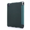 Multi-folding Horizontal Flip PU Leather + Shockproof Airbag TPU Tablet Case with Holder & Pen Slot & Wake-up / Sleep Function For iPad Pro 11 2021(Deep Green)
