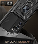 For Samsung Galaxy Note20 Ultra Sliding Camera Cover Design TPU+PC Protective Case(Blue)