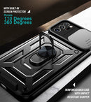 For Samsung Galaxy Note20 Ultra Sliding Camera Cover Design TPU+PC Protective Case(Blue)