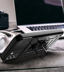 For Samsung Galaxy S21 FE Sliding Camera Cover Design TPU+PC Protective Case(Black)