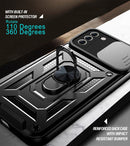 For Samsung Galaxy S21 FE Sliding Camera Cover Design TPU+PC Protective Case(Rose Gold)