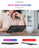 For OPPO A54 4G Shockproof TPU + PC Protective Case with 360 Degree Rotating Holder(Black)