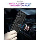 For OPPO A54 4G Shockproof TPU + PC Protective Case with 360 Degree Rotating Holder(Black)