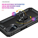 For OPPO A54 4G Shockproof TPU + PC Protective Case with 360 Degree Rotating Holder(Black)