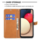 For Samsung Galaxy A03s 164mm Color Matching Denim Texture Horizontal Flip Leather Case with Holder & Card Slots & Wallet & Lanyard(Dark Blue)
