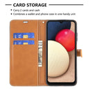 For Samsung Galaxy A03s 164mm Color Matching Denim Texture Horizontal Flip Leather Case with Holder & Card Slots & Wallet & Lanyard(Black)