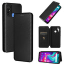 For Doogee X96 Pro Carbon Fiber Texture Horizontal Flip TPU + PC + PU Leather Case with Card Slot(Black)