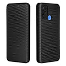 For Doogee X96 Pro Carbon Fiber Texture Horizontal Flip TPU + PC + PU Leather Case with Card Slot(Black)