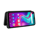 For Doogee X96 Pro Carbon Fiber Texture Horizontal Flip TPU + PC + PU Leather Case with Card Slot(Black)