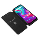 For Doogee X96 Pro Carbon Fiber Texture Horizontal Flip TPU + PC + PU Leather Case with Card Slot(Black)