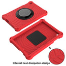 For Huawei MatePad T 10 / T 10s Spider King EVA Protective Case with Adjustable Shoulder Strap & Holder(Red)