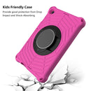 For Huawei MatePad T 10 / T 10s Spider King EVA Protective Case with Adjustable Shoulder Strap & Holder(Rose Red)