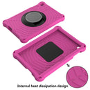 For Huawei MatePad T 10 / T 10s Spider King EVA Protective Case with Adjustable Shoulder Strap & Holder(Rose Red)