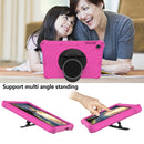 For Huawei MatePad T 10 / T 10s Spider King EVA Protective Case with Adjustable Shoulder Strap & Holder(Rose Red)