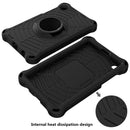 For Samsung Galaxy Tab A7 Lite 8.7 SM-T220 / SM-T225 Spider King EVA Protective Case with Adjustable Shoulder Strap & Holder(Black)