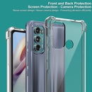 For Motorola Moto G40 Fusion / G60 IMAK All-inclusive Shockproof Airbag TPU Case with Screen Protector(Transparent Black)