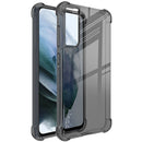 For Samsung Galaxy S21 FE 5G IMAK All-inclusive Shockproof Airbag TPU Case with Screen Protector(Transparent Black)