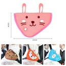 Car Child Seat Belt Adjusting and Fixing Device Buttons Seat Belt Anti-strangulation Shoulder Cover, Style:Mesh Fabric Lion